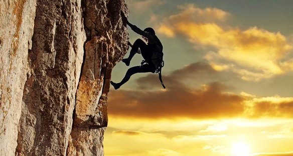 Person overcoming obstacles